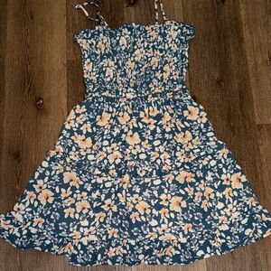 Jessica Simpson Navy and Peach Floral Dress